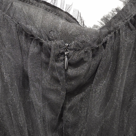 Forever 21 Black Sheer Dress - Picture 4 of 7